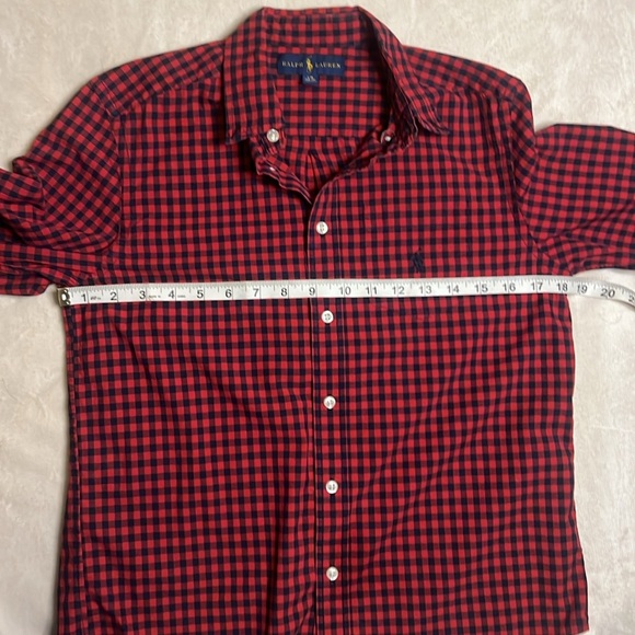 Polo by Ralph Lauren Red Checkered Boy’s Shirt sz L (14-16) - Picture 5 of 7